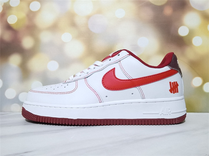 Men's Air Force 1 Low White/Red Shoes 0253
